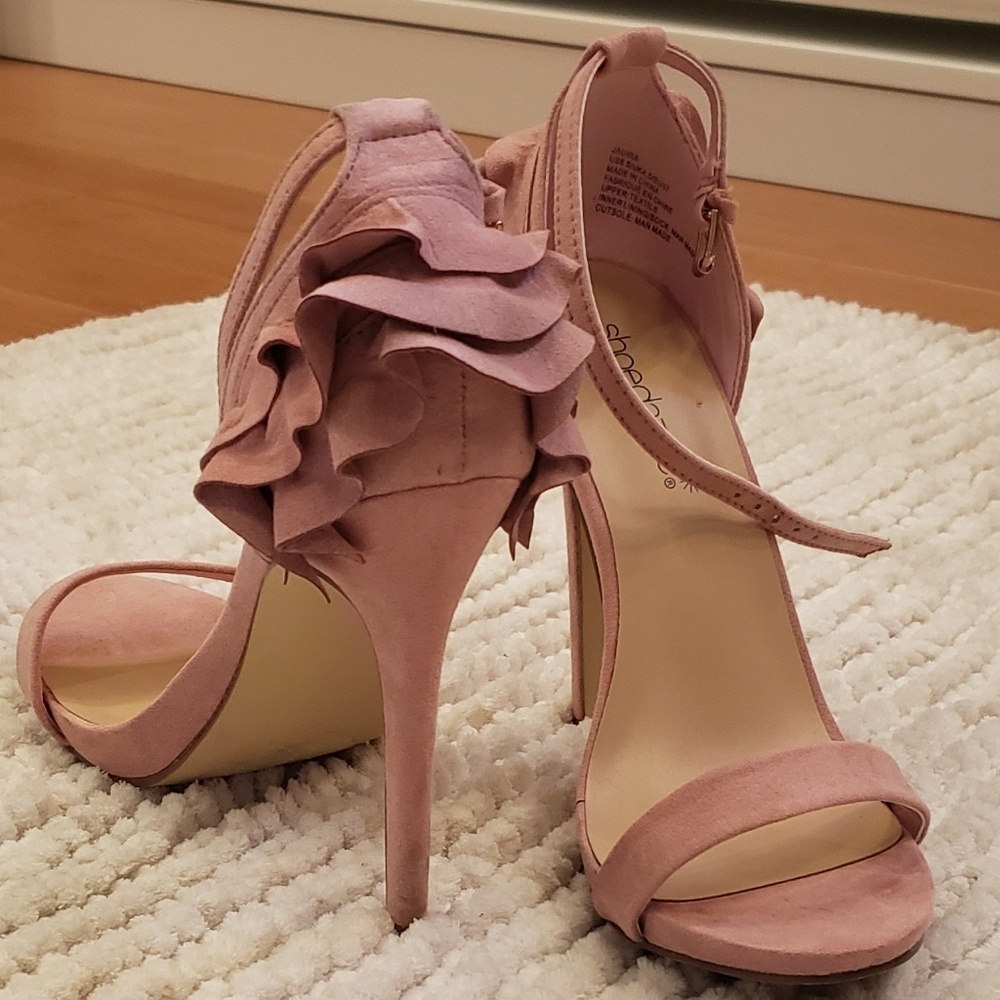 Heeled sandals soft pink color - Picture 5 of 5